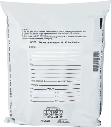 Vista 10 de Ultima Value Deposit Bag 9Wx12H - Bolsas de depósito bancario para efectivo - Paquete de 100