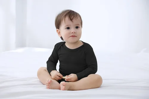 Vista 5 de Body de bebé con puños de manopla, body de bambú, pijama de manga larga para niño y niña
