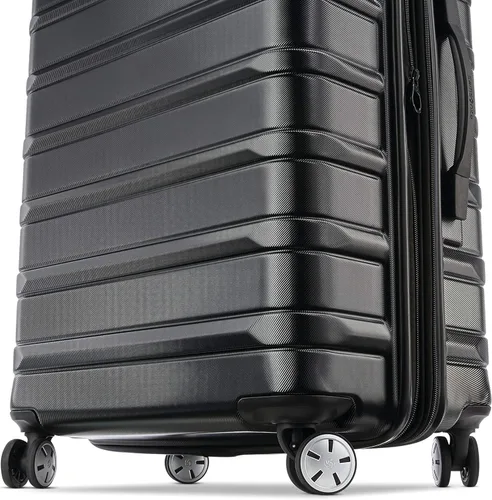 Vista 6 de Samsonite Omni 2 - Maleta rígida expandible con ruedas giratorias, Negro (Midnight Black), Omni 2 Hardside - Equipaje expandible con ruedas