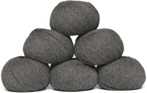 Vista 100 de Juego de 6 madejas de 100% lana de alpaca bebé (10.58 oz) de peso DK, fabricadas en Perú, celestial suave y perfecto para tejer y hacer ganchillo