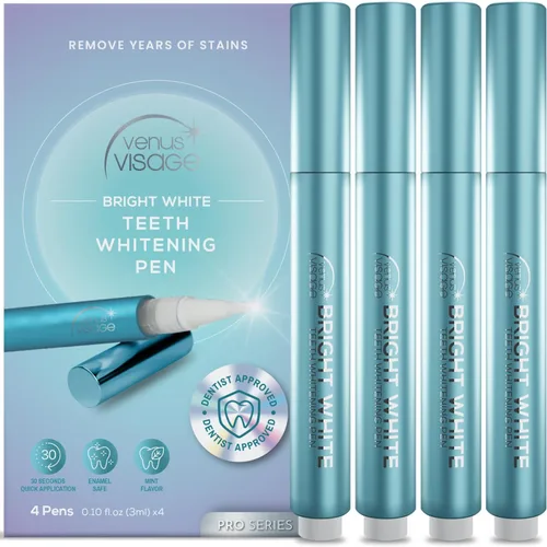 Vista 10 de Venus Visage Bolígrafo blanqueador dental (paquete de 1) – Gel blanqueador de dientes eficaz – Más de 10 usos – Fórmula profesional – Sabor menta