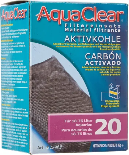 Aqua Clear 20 carbón activado, 1.5 oz.