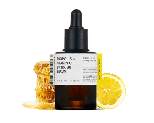 TOUN28 Propolis Vitamin C B3 B5 B6 Serum 1.01 fl oz / 1.0 fl oz | Suero facial nutritivo para piel seca y cansada | Con propóleo y vitamina C pura |