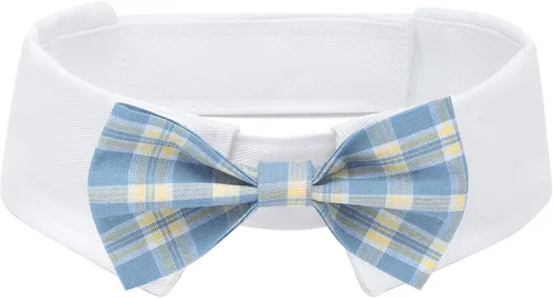 Vista 38 de Collar de corbatín negro para gato Segarty, lindo esmoquin para cachorros con corbatín para perros con collar blanco ajustable hecho a mano