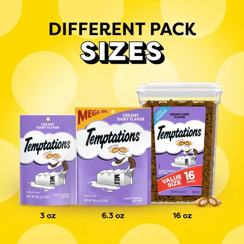 Vista 13 de Golosinas Temptations clásicas para gatos, empaque múltiple