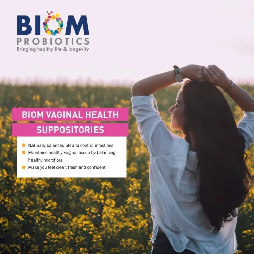 Vista 7 de Supositorio probiótico vaginal Biom: pH vaginal natural y régimen de control de olores; equilibra y nutre la flora vaginal del lactobacilo; sin