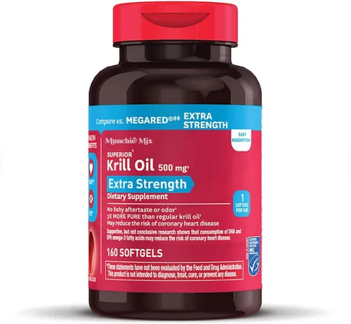 MUNCHIE MIX Aceite de krill extra fuerte, 500 mg (160 ct.)