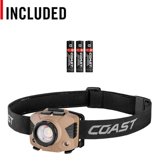 Vista 10 de Coast FLX7 - Linterna frontal LED de 700 lúmenes con foco giratorio, 3 pilas alcalinas AAA incluidas
