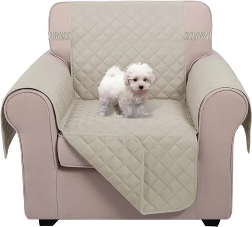 Vista 110 de U-NICE HOME - Fundas para sillas reclinables, reversibles, con correas elásticas, resistentes al agua, con acolchado de diamante, para proteger