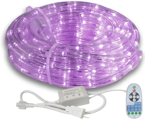 Vista 13 de Tira de luces de 100 pies para exteriores con control remoto, conectables para cortar, tira de luces de 900 LED con brillo ajustable, impermeable