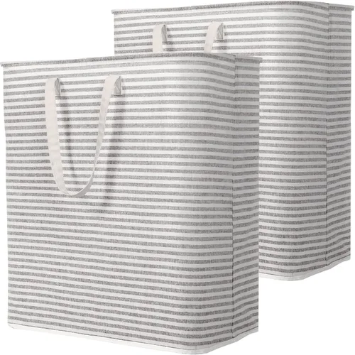 Vista 9 de Lifewit Paquete de 2 Cestas de Ropa Grandes Plegables, Cestas de Lavandería Independientes Impermeables con Asas de Fácil Transporte para Cuarto