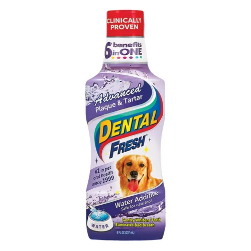 Vista 16 de Dental Fresh Aditivo de agua para perros y gatos, fórmula avanzada, 8 onzas líquidas, placa y sarro para cuidado bucal diario