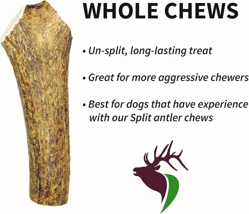 Vista 4 de Elkhorn Premium Chews - Paquete individual pequeño (para perros y cachorros de 10 a 30 libras) asta de alce de grado premium para perros (1 pieza)
