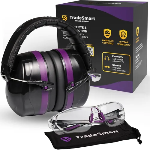 Vista 11 de TradeSmart High-Performance Earmuffs for Shooting Range & Shooting Eye Protection Glasses + Firearm Confidence Course