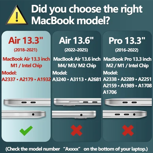 Vista 2 de TWOLSKOO Funda para MacBook Air de 13,3 pulgadas (versión antigua 2018-2021, modelos: M1 A2337, A2179, A1932) - Carcasa rígida con protector de Flor