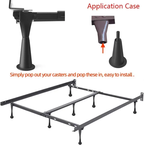 Vista 3 de woiron 6 elevadores de marco de cama de 5 pulgadas de alto, levanta un marco de cama de 5 pulgadas para almacenamiento debajo de la cama, elevación