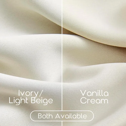 Vista 2 de SHINELAND Cortinas opacas de 102 pulgadas para sala de estar, cortinas opacas con pestaña trasera de 102 pulgadas de largo para dormitorio