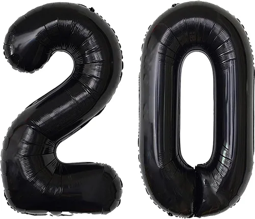 Vista 8 de Globo negro con números WEIKA de 40 pulgadas, globo de Mylar de aluminio grande, globos de helio de números grandes, materiales ecológicos