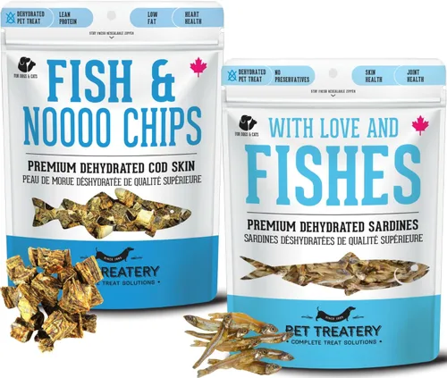 Vista 11 de The Granville Island Pet Treatery Piel de bacalao deshidratada para perros y gatos (2.5 onzas, paquete de 1) – Golosinas deshidratadas de un solo