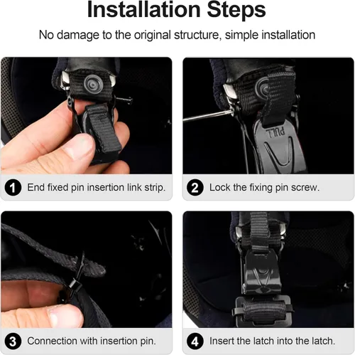 Vista 4 de Kit de hebilla de liberación rápida JAGASOL para casco de motocicleta, accesorios de metal para casco de motocicleta, correa para la barbilla