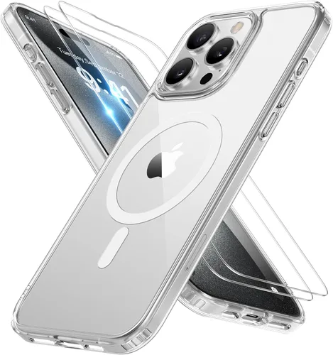 Vista 9 de Miracase - Funda magnética para teléfono 17 (compatible con MagSafe) con protector de pantalla de grado militar, funda mate translúcida antihuellas