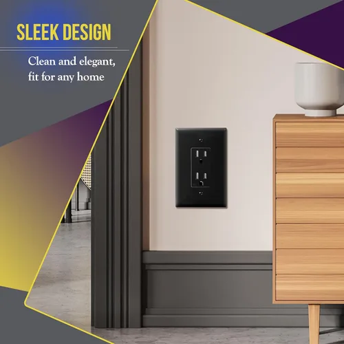 Vista 3 de ENERLITES Placa de pared sobredimensionada para interruptor de luz decorativo o toma de corriente, acabado brillante, 1 banda, 5.5 x 3.5 pulgadas