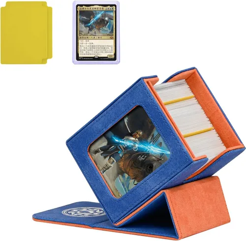 Vista 11 de Caja para baraja de cartas Infinity Guard para MTG con pantalla para comandante para más de 100 cartas con doble funda, caja de almacenamiento