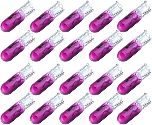 Vista 10 de CCIYU 20 unidades de bombilla de luz de halógeno T5 azul 17 86 206 para panel de instrumentos, lámpara de tablero 12V