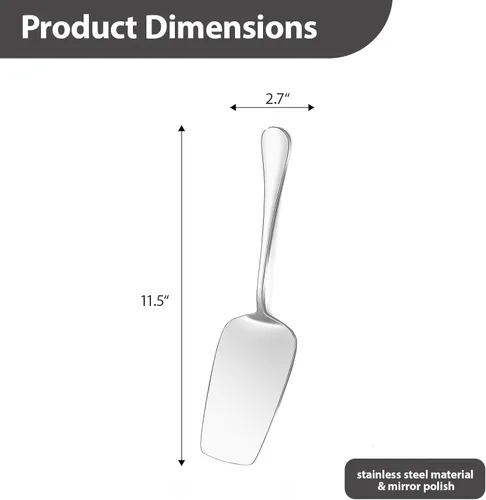 Vista 2 de Servidor profesional de lasaña de acero inoxidable, espátula multiusos de 11.5 pulgadas, espátula de servidor para tartas, cortador de pasteles