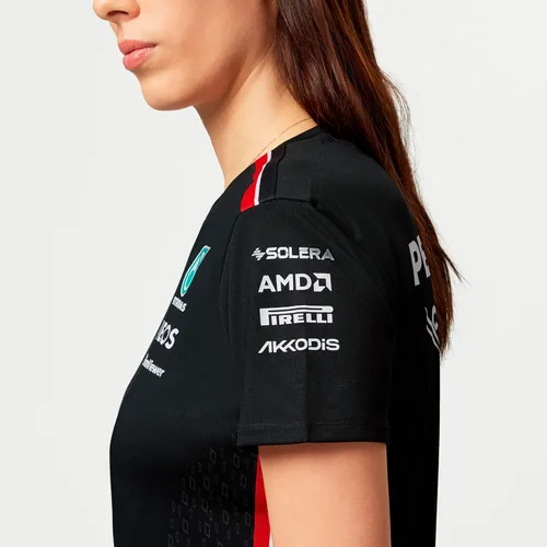 Vista 2 de Mercedes AMG Petronas Formula One Team - Camiseta para mujer 2023 Team - Negro - Talla: XL