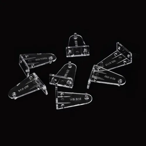 Vista 4 de 12 soportes de sujeción para persianas de plástico transparente de 2 pulgadas, ganchos de sujeción para riel inferior, clips de repuesto