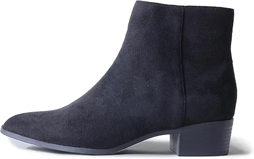 Vista 3 de J. Adams Botas de tobillo Viper para mujer, botas cortas y gruesas de tacón bajo con puntera puntiaguda, cómodas y elegantes para el uso diario