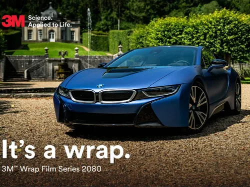 Vista 7 de 3M 2080 Series BR120 - Película de vinilo para envolver vehículos con acabado granulado de aluminio fundido doble cepillado 3D, 1 x 1 pie, rollo