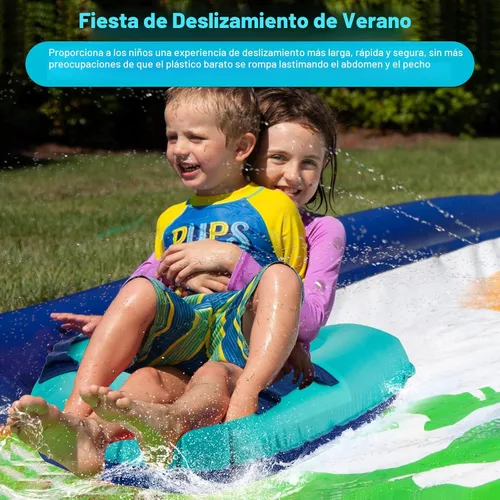 Vista 4 de Tabla de Surf Corporal Inflable con Asas, Colchoneta de Ayuda de Tabla de Surf Flotante Ligera para Natación para Aprender a Nadar, Juguete Acuático