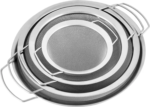 QWORK Paquete de 4 coladores de pintura de malla fina, filtro de acero inoxidable de malla 60 para cubos de pintura de 5 galones, resistente a la