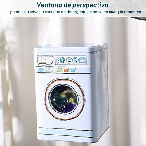 Vista 2 de Lavadora de gran capacidad para modelado de detergente en polvo con ventana de perspectiva, caja de almacenamiento multifuncional para aperitivos