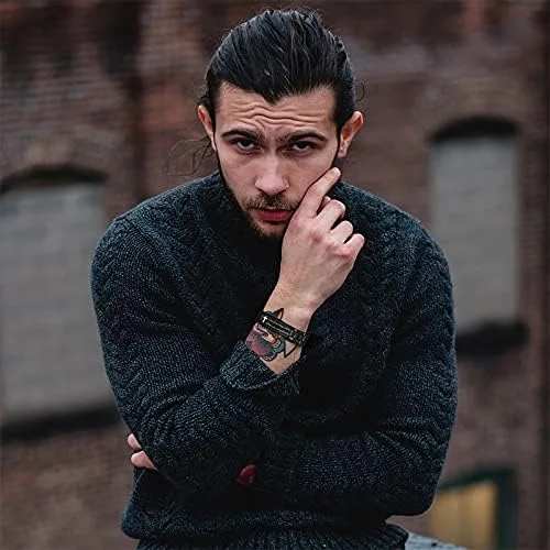 Vista 4 de Pulsera de identificación de alerta médica para hombres y mujeres, pulsera médica de acero inoxidable con eslabones ajustables