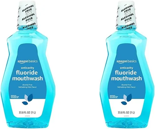 Vista 7 de Yaxa Basics Enjuague bucal con flúor para adultos, anticaries y sin alcohol, refrescante sabor a menta, 1 litro, 1 paquete