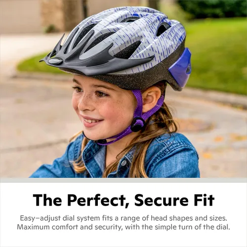Vista 3 de Schwinn Thrasher Casco para Niños, Tamaño 55-58 cm para Niños 8-14, Microcarcasa Ligera, Dial y Correas Ajustables, Acolchado Interior, Ventilación