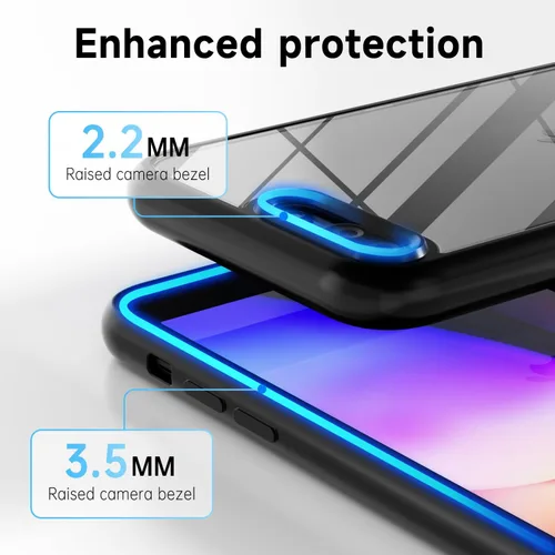 Vista 5 de para iPhone 8 Plus/ 7 Plus Funda Transparente, Funda Híbrida de Teléfono [Plástico Duro y Parachoques de Silicona Suave] Cubierta Protectora delgada