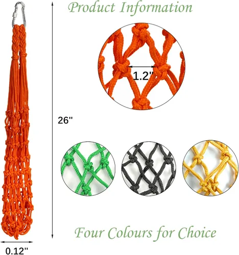 Vista 3 de 4 piezas de pollo, bolsa de cuerda de verduras de aves de corral, soporte de frutas y pollo, alimentador de repollo, herramienta de alimentación