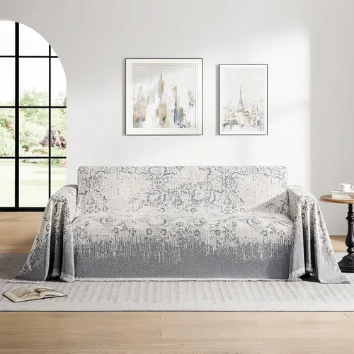 Vista 24 de Funda de sofá lavable para perros, funda para sofá de 2 cojines, funda de sofá modular de felpilla negra en forma de L, protector de muebles