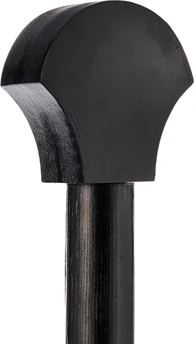 Vista 3 de SZCO Supplies Soporte de Exhibición para Casco/Sombreros de Madera Negra de Tamaño Completo de 17" con Herrajes de Base (910942)