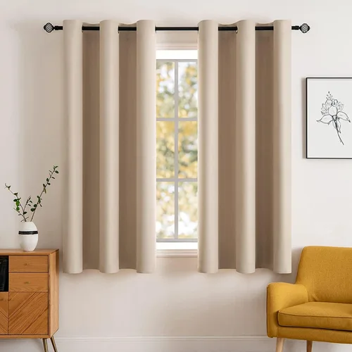 Vista 117 de MIULEE Cortinas para oscurecer la habitación, con aislamiento térmico y bloqueo de luz, juego de 2 paneles de cortina opaca para ventana, parte