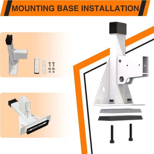 Vista 2 de MELIPRON - Baca de techo para carga de acero para furgoneta, compatible con RAM ProMaster 2013-2023, 2 barras, color blanco