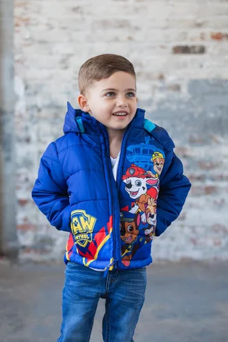 Vista 2 de Paw Patrol Rubble Marshall Chase Zip Up Puffer Jacket Toddler to Big Kid