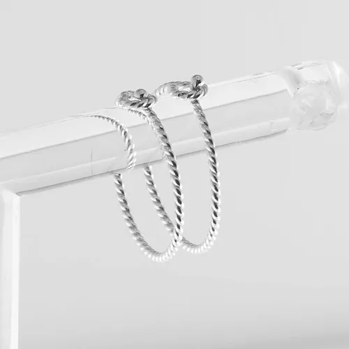 Vista 31 de Aretes de plata de ley abiertos para cartílago, tragus, delgados, calibre 22