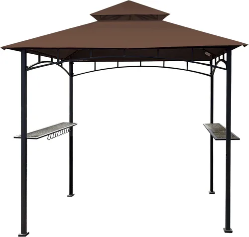 Vista 14 de SCOCANOPY Toldo de repuesto para parrilla para barbacoa compatible con Aldi Gardenline Belavi Shoprite Grill Gazebo; para número de modelo: Borgoña