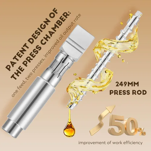 Vista 3 de CGOLDENWALL Máquina de prensa de aceite comercial de 3000 W Expulsor extractor de aceite con controlador de temperatura inteligente/motor