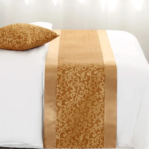 Vista 2 de AMBERIS Camino de cama, suaves y cómodos caminos de cama y bufandas para el hogar y el hotel (las fundas de almohada se venden por separado)